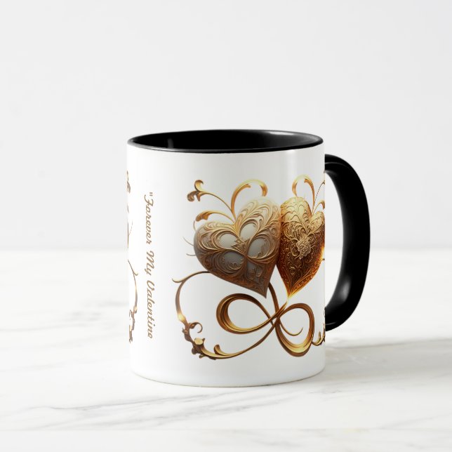 Mug "Touch aux coeurs lumineux" (Devant droit)