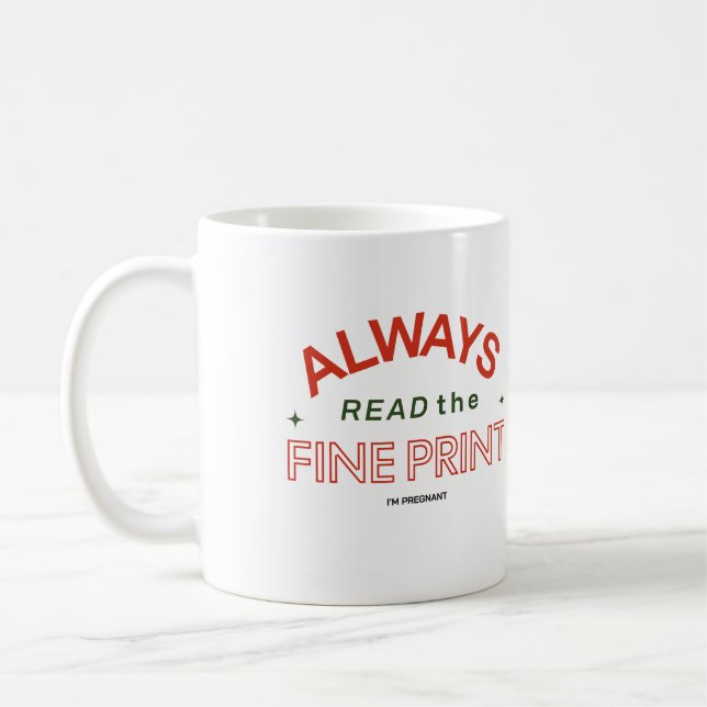 Mug Toujours Lire La Belle Impression Grossesse Révéle (Gauche)
