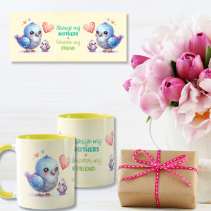 Mug Toujours ma mère - Bird maman & Baby Jaune