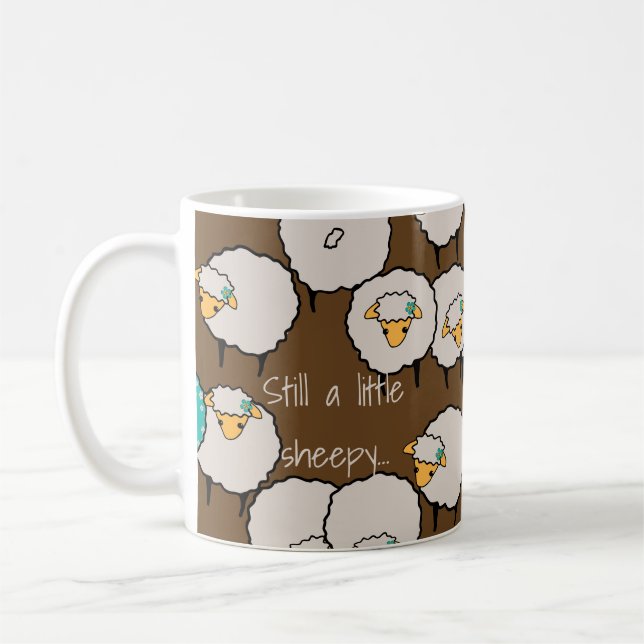 Mug Toujours un peu bêta besoin de café mouton troupea (Gauche)