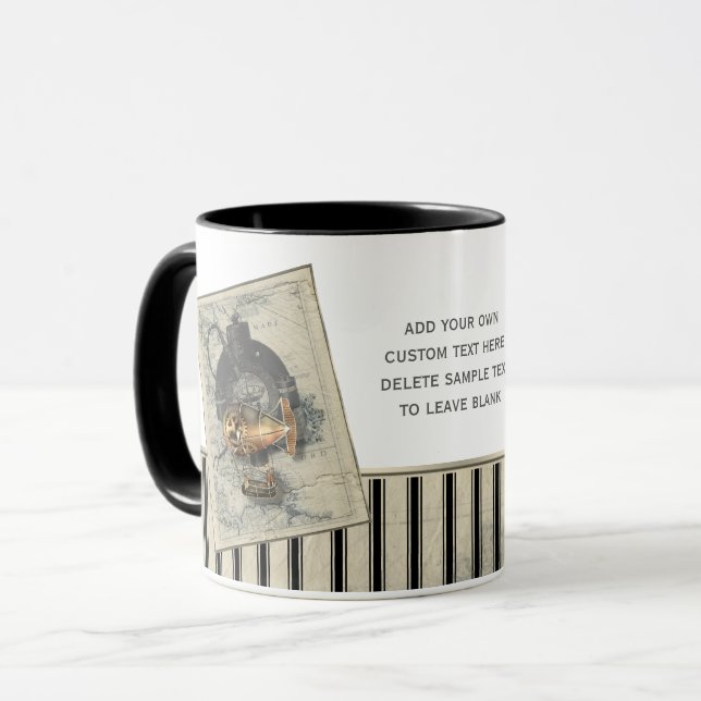 Mug Tour de dirigeable de Steampunk (Devant gauche)