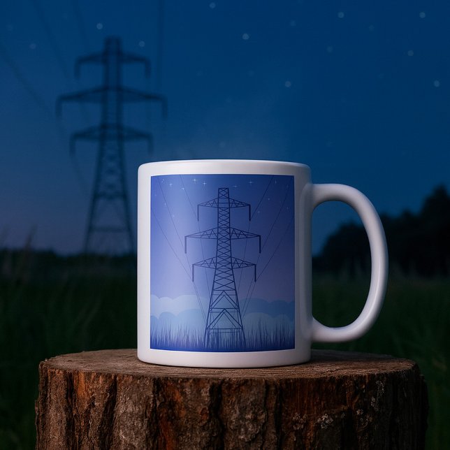 Mug Tour de transmission de l'énergie électrique au ci (Créateur téléchargé)