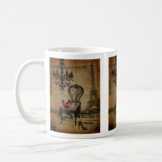 Mug Tour Eiffel rococo baroque de Paris de lustre (Gauche)