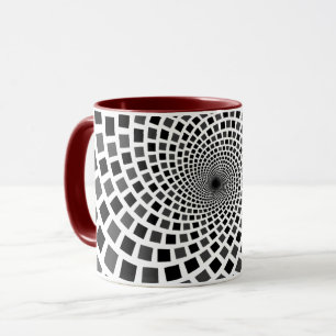 Mug Tourbillon de carrés monochromes