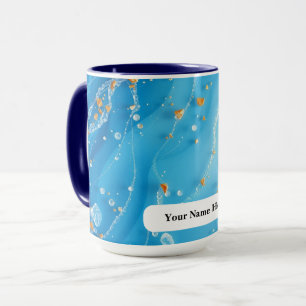 Mug Tourbillon Métallique de la Vague Azurée Glacée