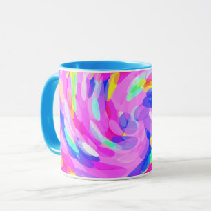 Mug Tourbillonnant rose brillant gras Couleurs joyeuse