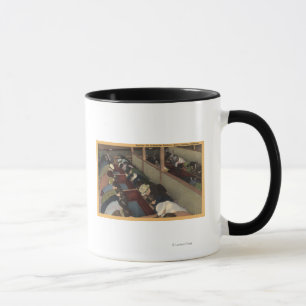 Mug Touristes regardant les jardins de sous-marin