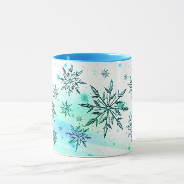 Mug Tourneberge turquoise bleu hiver (Centre)