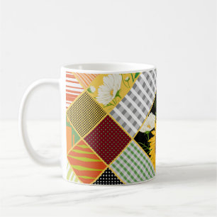 Mug Tournesol Chamomile, Patchwork Aquarelle.