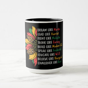 Mug Tournesol de l'héritage : Rêver, Diriger, Croire