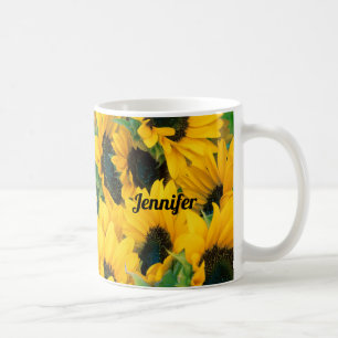 Mug Tournesol magnifique champ de fleurs photo Monogra