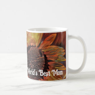 Mug Tournesol Orange moderne Art Fête des Mères Photo