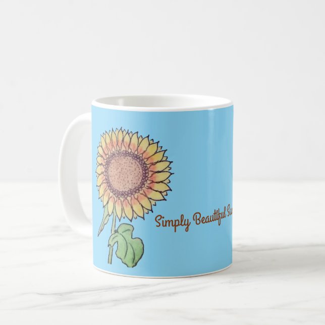 Mug Tournesol simplement magnifique (Devant gauche)