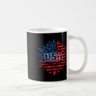Mug Tournesol Usa Drapeau Pour 4 juillet Memori