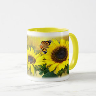 Mug Tournesols et papillons