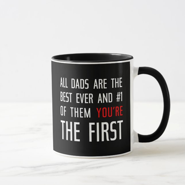Mug Tous les papas sont les meilleurs noirs (Droite)