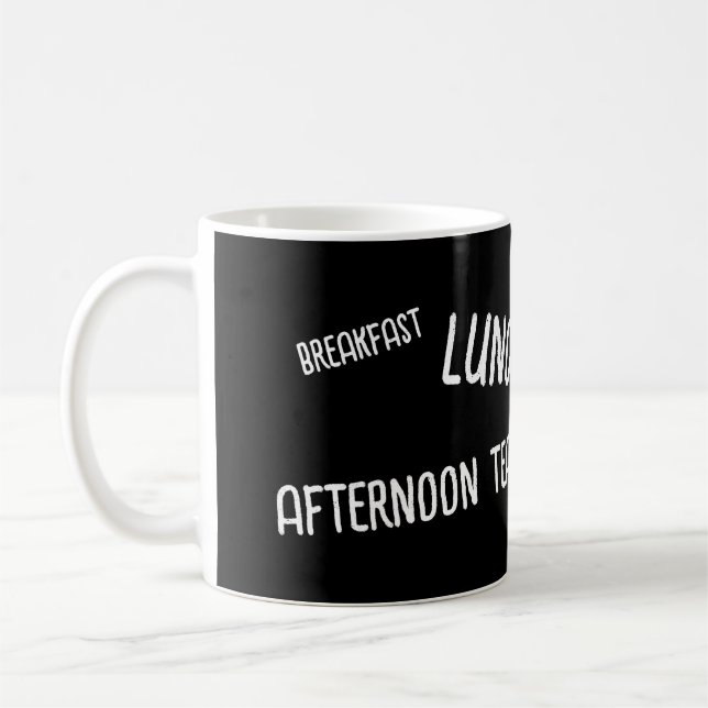 Mug Tous les repas Petit déjeuner Déjeuner Dîner Noir (Gauche)