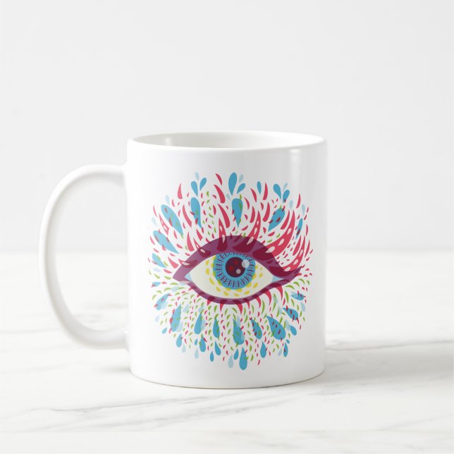 Mug Tous yeux - oeil mal - Trippy Psychedelic (Gauche)