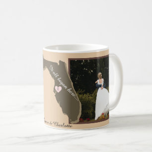 Mug Tout a commencé ici, Floride, Photo Heart Couple