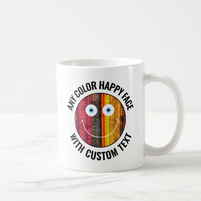Mug Tout Arrière - plan de couleur personnalisé texte  (Droite)