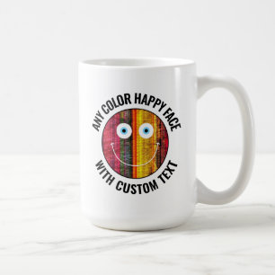 Mug Tout Arrière - plan de couleur personnalisé texte 
