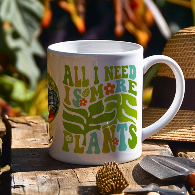 Mug Tout Ce Dont J'Ai Besoin C'Est Plus De Plantes - A (Get ready to elevate your plant obsession with this vibrant “All I need is more plants” mug! )