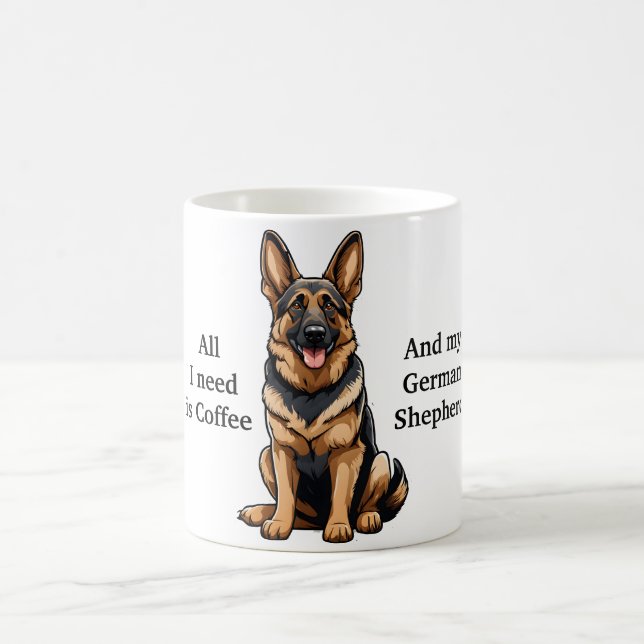 Mug Tout ce dont j'ai besoin est café GSD (Centre)