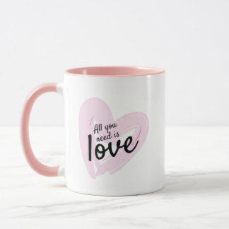 Mug Tout ce dont tu as besoin, c'est de l'amour | Café