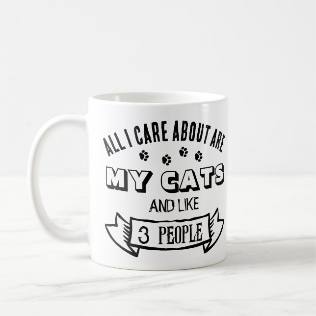 Mug Tout ce qui m'intéresse, ce sont mes CHATS, ma cit (Gauche)
