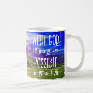Mug Tout est possible Bible Verse Écriture