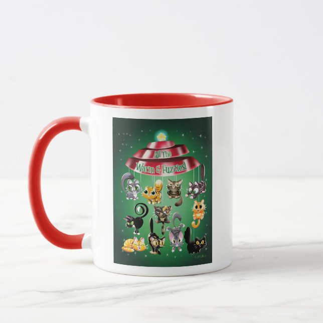 Mug TOUT LE CHAUD & FUZZIES par Jeff Willis Art (Gauche)