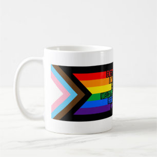Mug Tout le monde est bienvenu ici (Progress Pride)