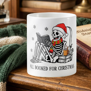 Mug Tout Réservé Pour Noël Drôle Squelette De Lecture 