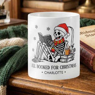 Mug Tout Réservé Pour Noël Squelette De Lecture Drôle