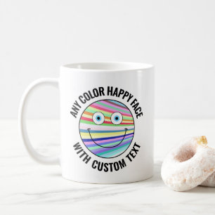 Mug Tout texte Arrière - plan couleur personnalisé, fa