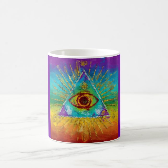Mug Tout Voir L'Oeil De Dieu - Art abstrait (Centre)