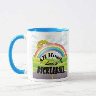 Mug Toutes les routes mènent à Pickleball coloré Pickl