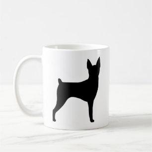 Mug Toy Fox Terrier Chien race Silhouettes