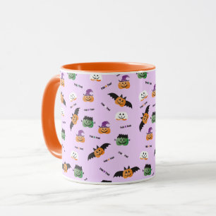 Mug Tracer Ou Traiter Citrouille Jack-o'-lantern Purpl
