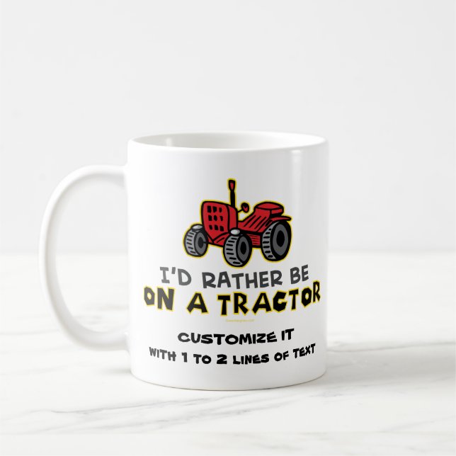 Mug Tracteur drôle (Gauche)