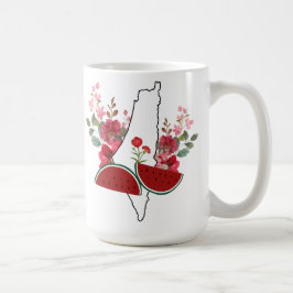Mug Traditional Palestine elements in palestine map