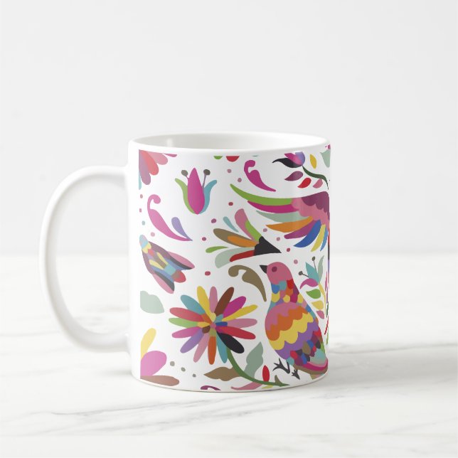 Mug traditionnel mexicain des oiseaux et des fleur (Gauche)
