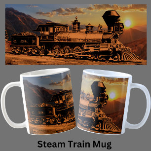 Mug Train À Vapeur Tout Autour Du CPRR 229 Moteur Loco