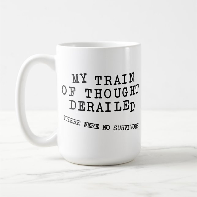 Mug Train De Pensée Déroulé DrôleMug (Gauche)