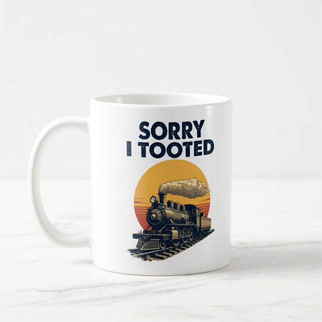 Mug Train Désolé d'avoir pris Funny Locomotive Railroa (Gauche)