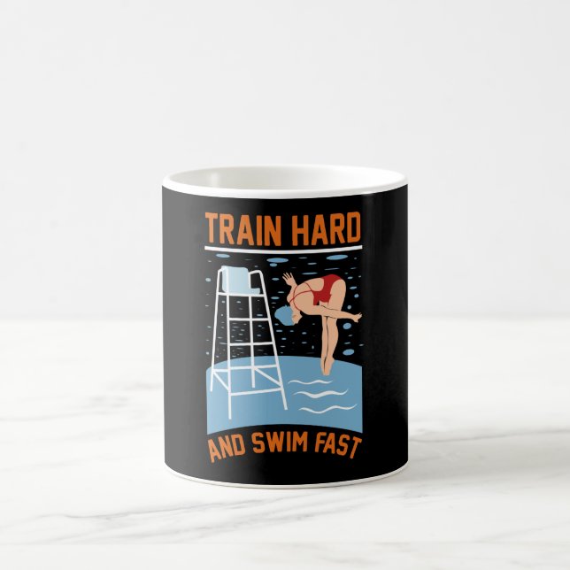 Mug Train hard et nage rapide - Conception nageuse (Centre)