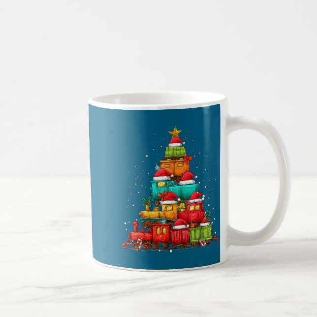 Mug Train Railroad Locomotive Christmas Tree Xmas Hat  (Droite)