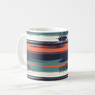 Mug Traits de pinceau abstraits avec des contrastes au
