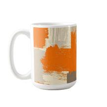 Traits de pinceau artisanaux orange gras abstraits