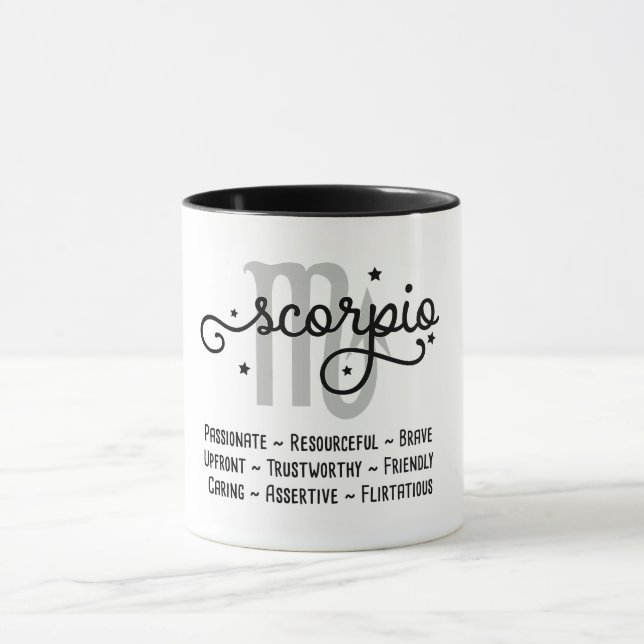 Mug Traits de zodiaque Scorpio (Centre)
